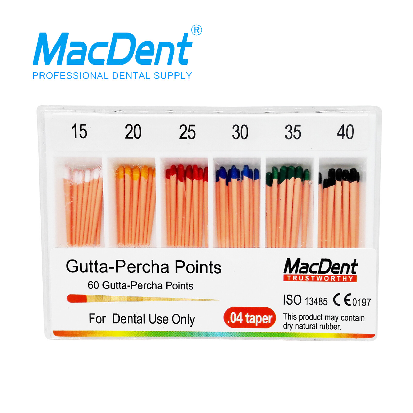 MacDent Dental Gutta Percha Points Absorbent Paper Points Endodontic Root Canal