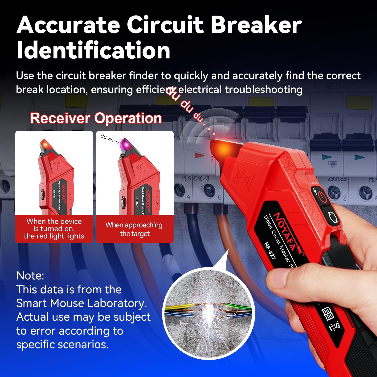 Nf827 Circuit Breaker Finder Tool With 3 Accessories &gfci Outlet Tester 90120v
