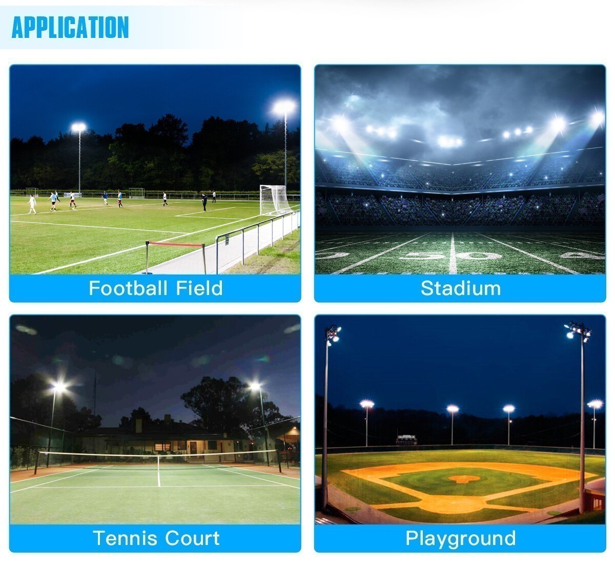 84000Lm Stadium Flood Lights 600W Outdoor Daylight LED Super Bright 5000K 277V