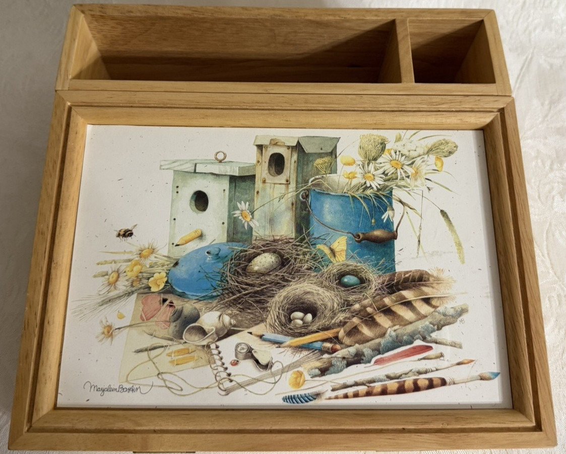 New Hallmark Marjolein Bastin Nature’s Sketchbook stationary desk organizer &