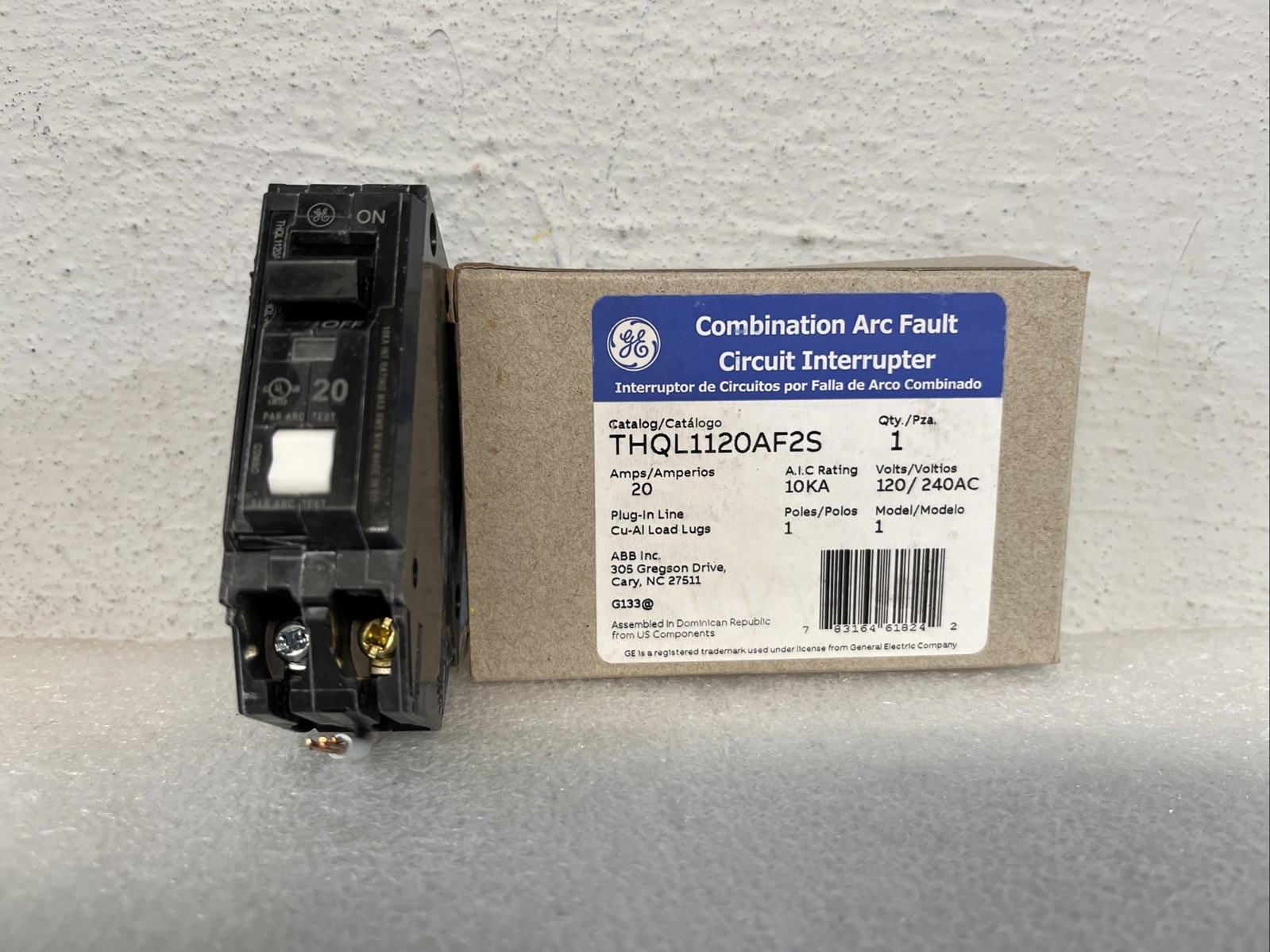 GE THQL1120AF2S Combination Arc Fault Circuit Breaker 1P 20A 120V New