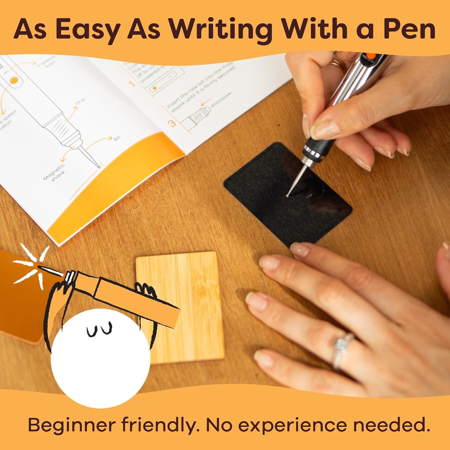 Resparked Customizer Engraving Pen Ultimate Cordless Portable Tool for Artists &