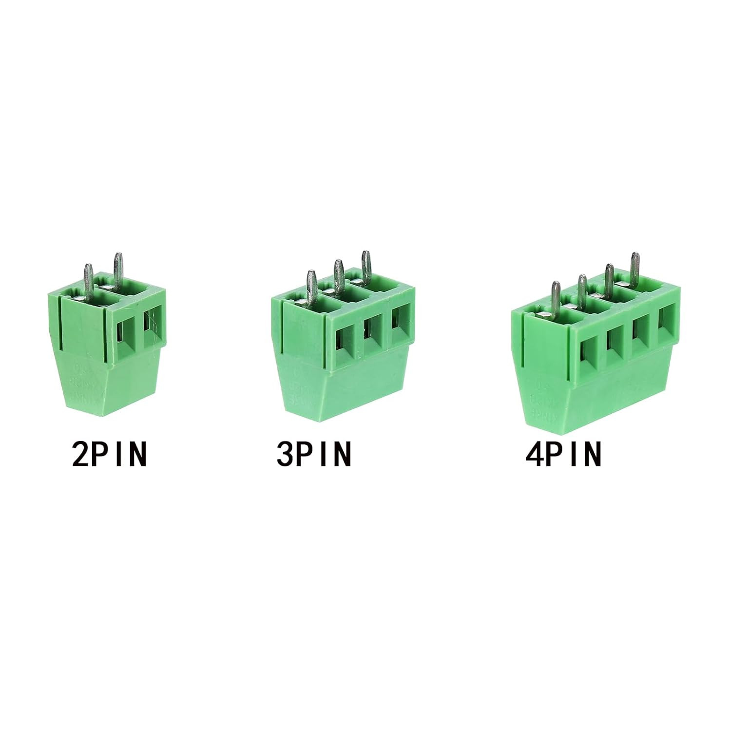 50PCS 5.08Mm 0.2″ Pitch PCB Mount Screw Terminal Block Connector, 2P 3P 4P Termi