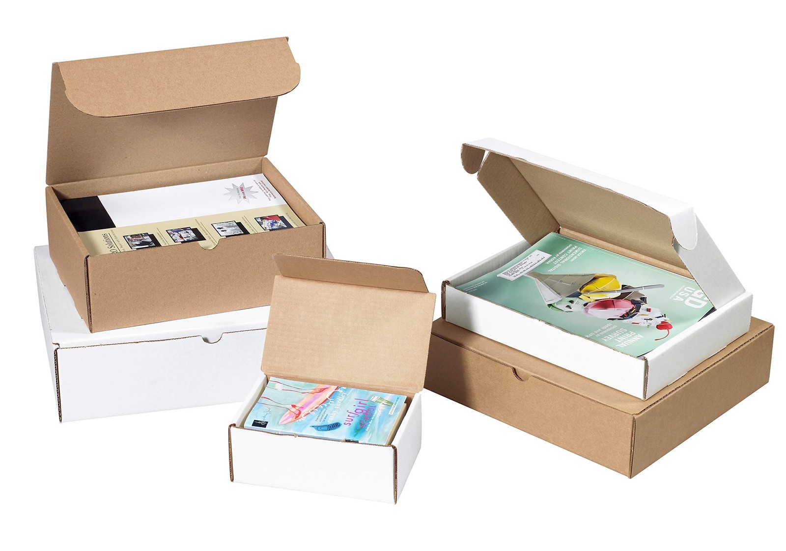 Aviditi White Deluxe Literature Mailing Boxes, 12 1/8 x 9 1/4 x 2 Inches, Pack o