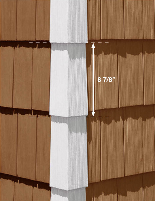 Nailite Exterior Hand Split Vinyl Siding Cedar Shake Outside 90° Degree Corner