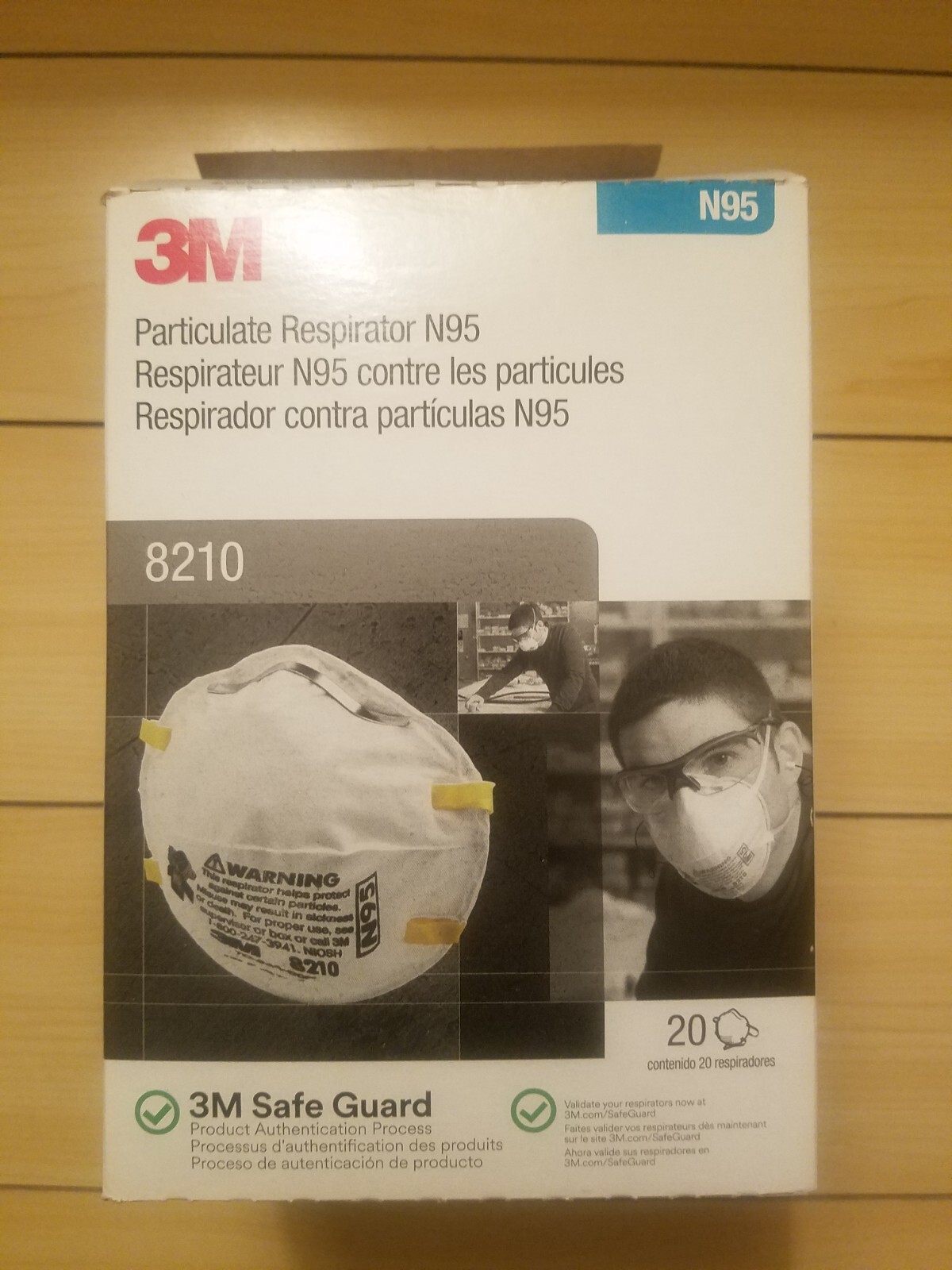 Open Box 8210 N95 Particulate Respirator, 19 Masks, Exp. 01/2027