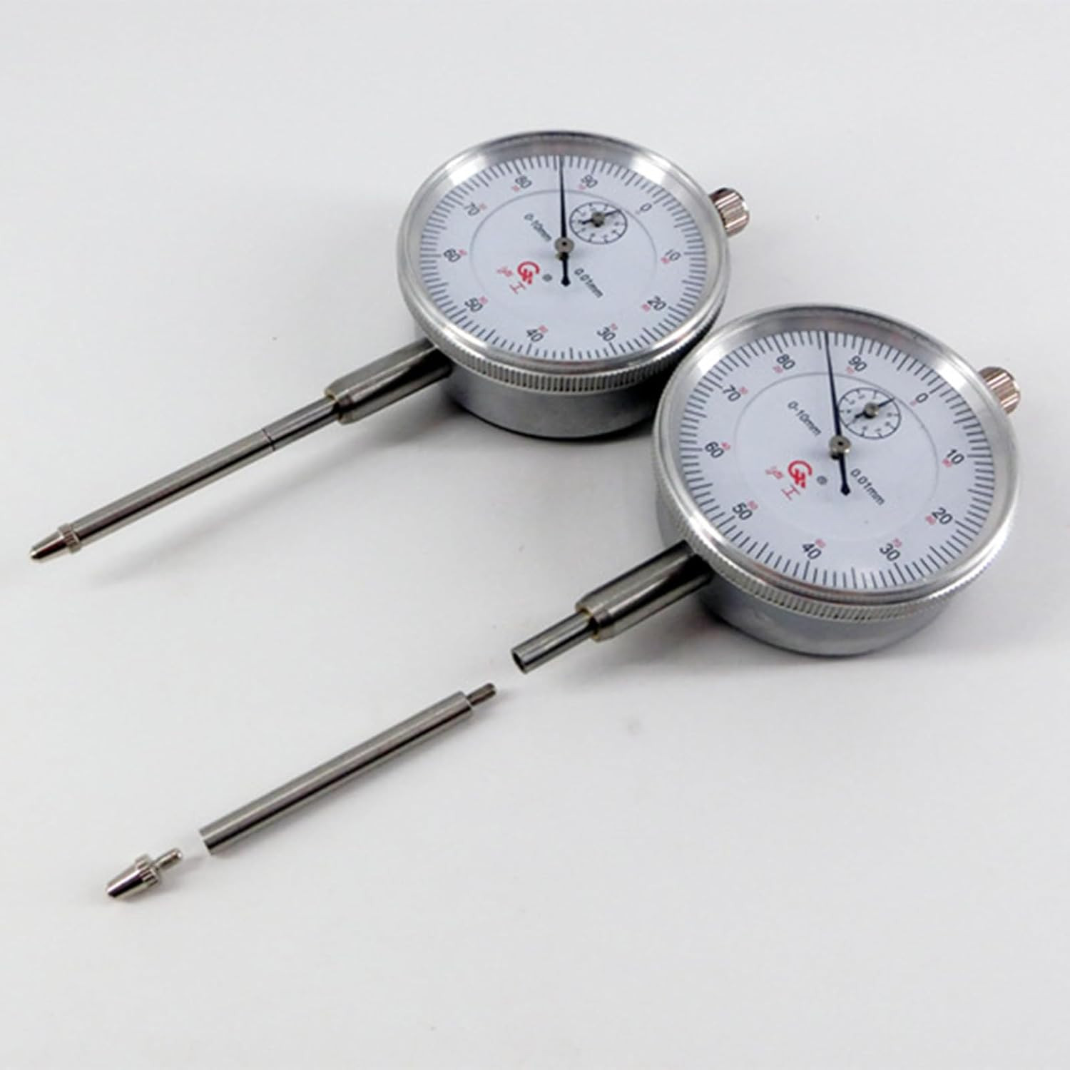 6Pcs Dial Indicator Extension Stem Rod Set,10 20 40 60 80 100Mm Long Extend Rod.