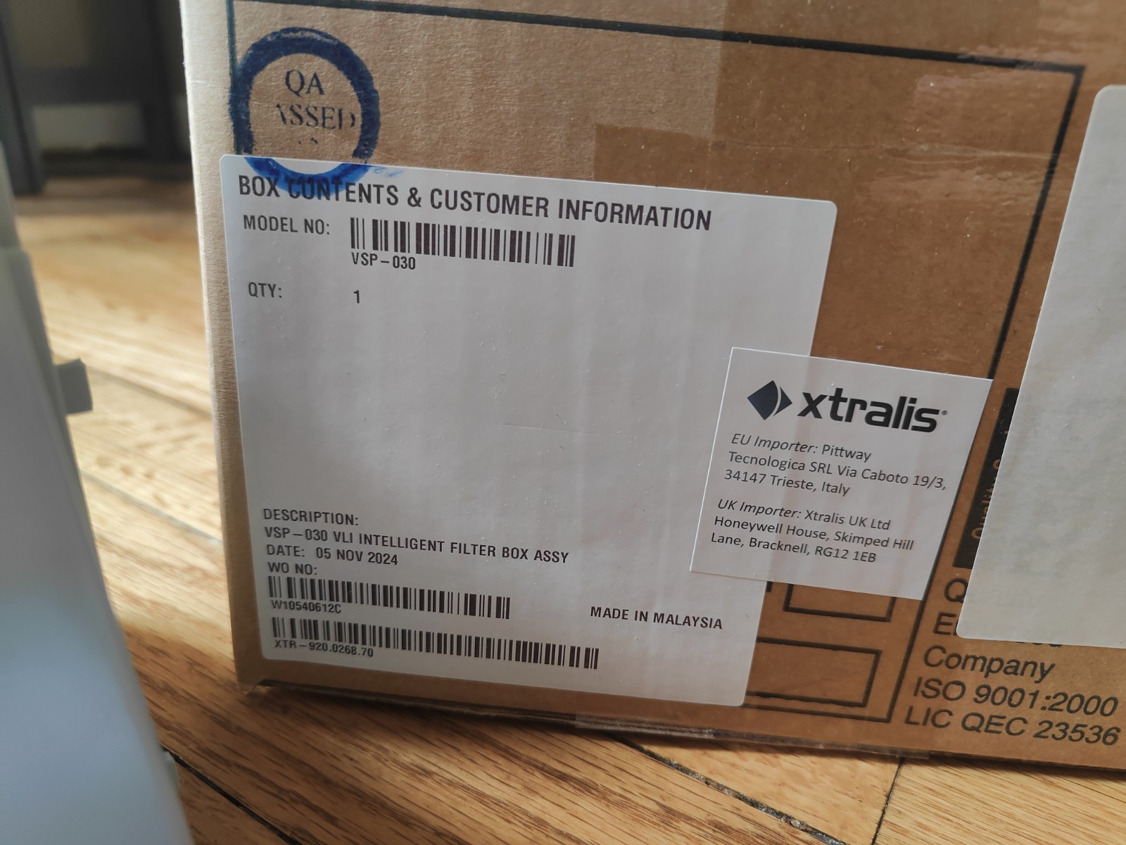VESDA Xtralis VSP-030 And VSP-031 Brand New Open Box VLI Intelligent Filter Box