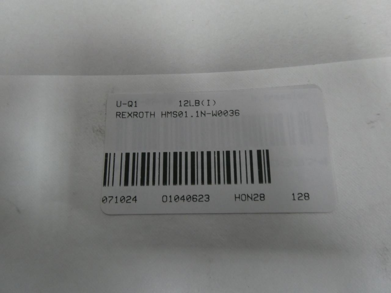 Rexroth HMS01.1N-W0036 Indradrive Servo Drive 254-750v-dc 0-500v-ac 3ph