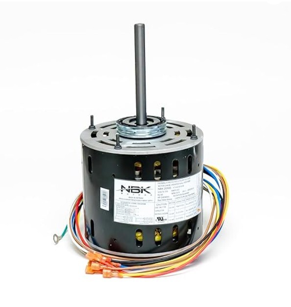 NBK 20590 Furnace Air Handler Blower Motor 1/5-1/2-3/4 HP 1075 RPM 115 Volts Rep