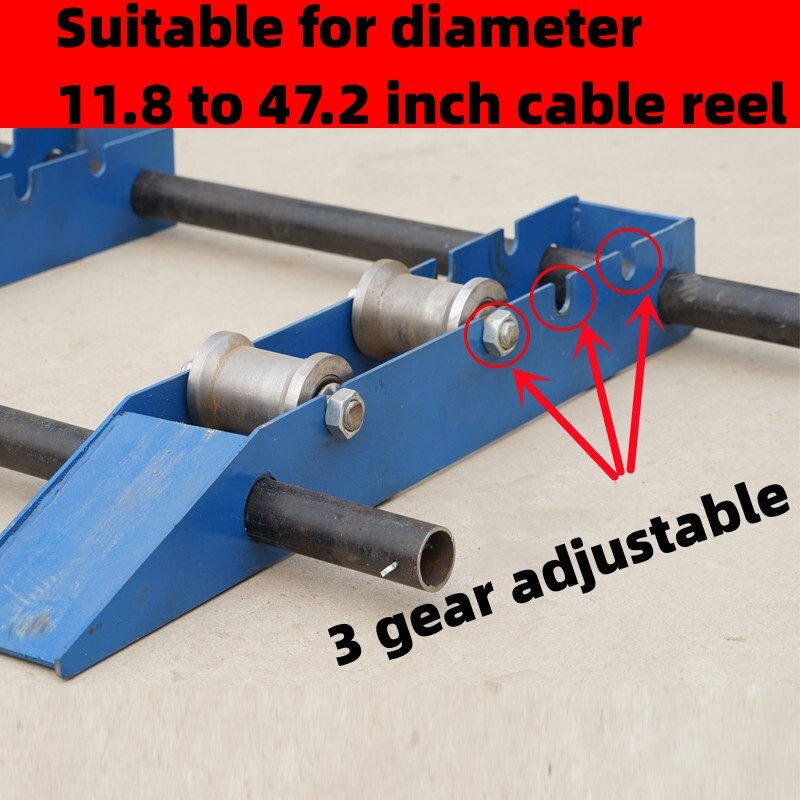 Heavy Duty Cable Drum Roller Stand Cable Reel Dispenser for reels 11.8-47.2″ OD
