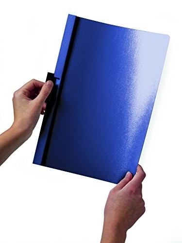 Durable Report Covers – Letter Size 8.5″ x 11″ – Holds 60 Pages – Clear & Blue –