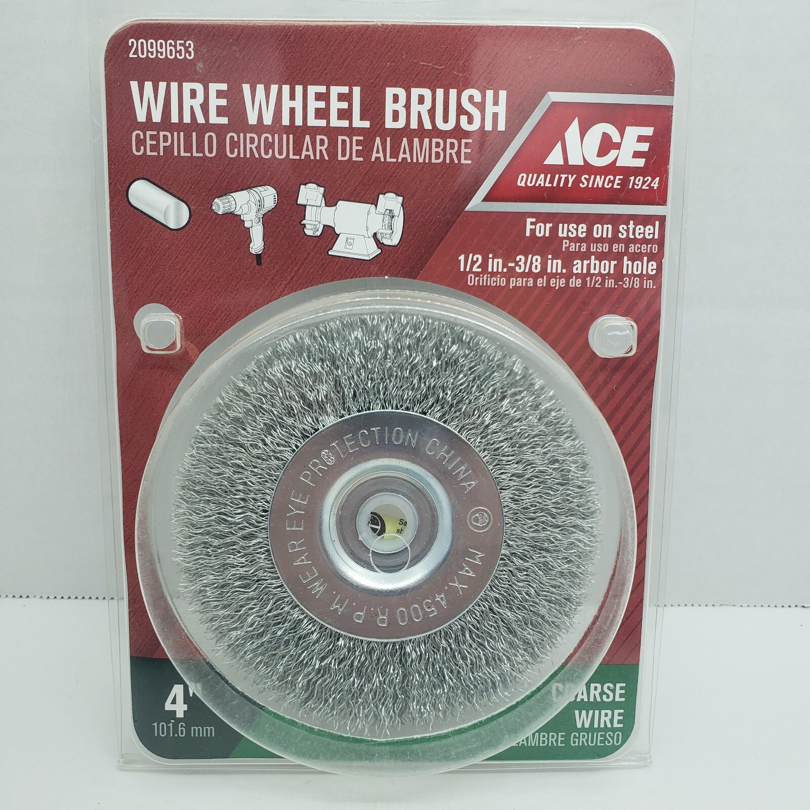 ACE Wire Wheel Brush COURSE WIRE 4″ #2099653