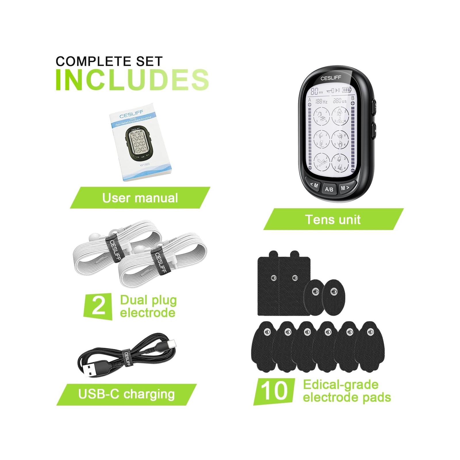 Dual Channel TENS EMS Unit 24 Modes 36 Levels, Upgraded Large S… FAST USA SHIP