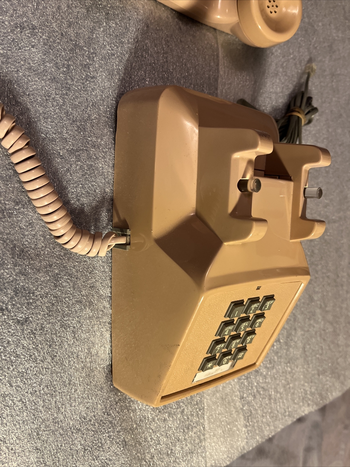 ITT RFC-SLT Light Beige Vintage Push-button Dial Defense Telephone (Tested)