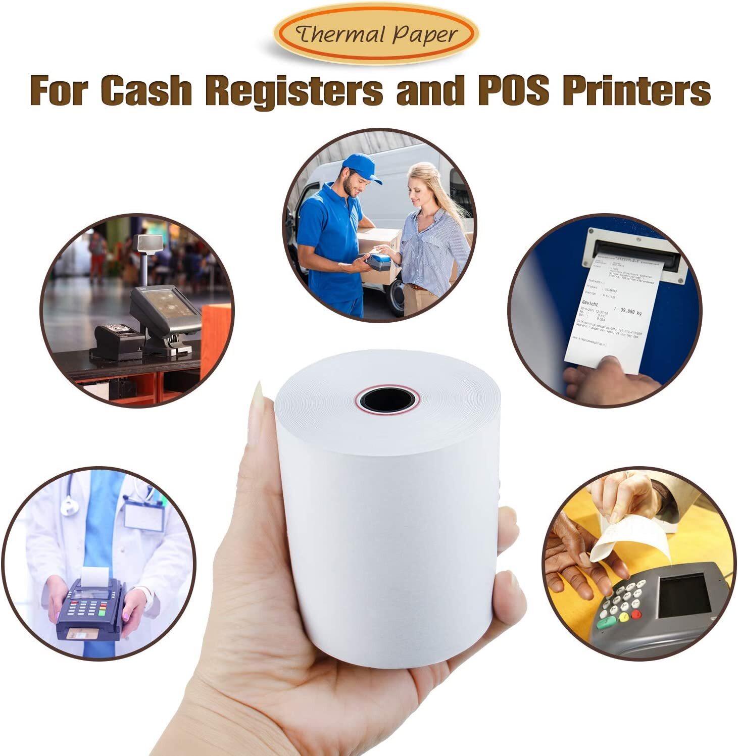 10 ROLLS 3-1/8″ x 230′ THERMAL POS RECEIPT PRINTER ROLL PAPER – POS-X XR510