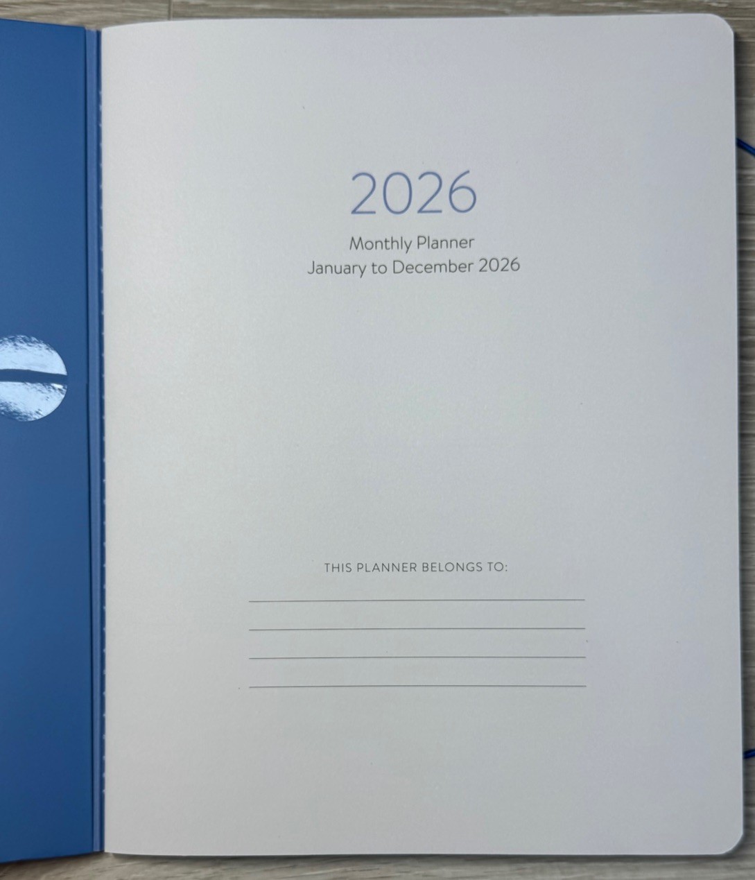 2026 Monthly 12 months Planner Orange Circle Studio OCS BOHO Blue Flowers Medium