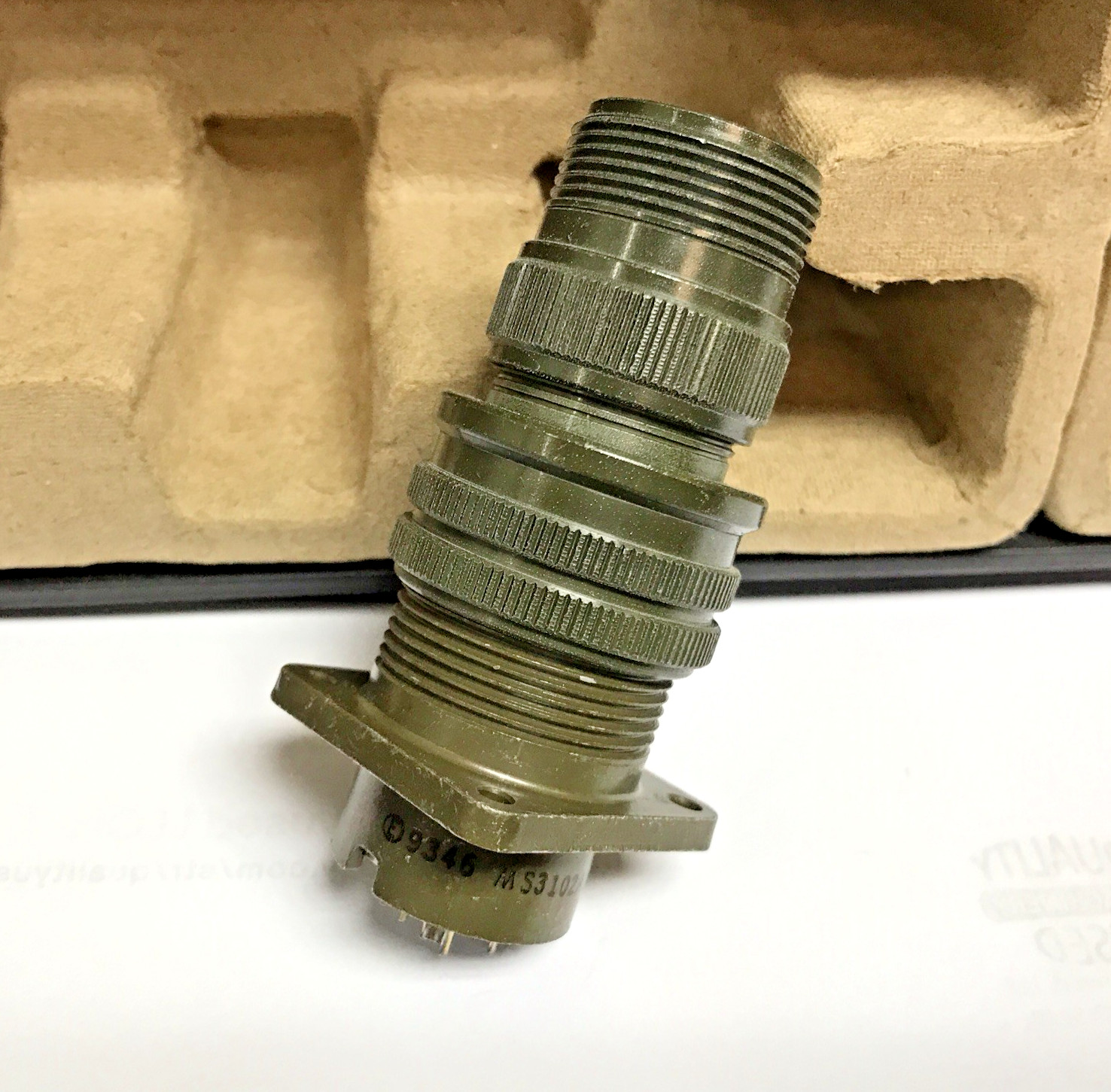 Amphenol MS3106A18-10S 4-Pin Female Connector and MS3102A18-10P 4-Pin Male Plug