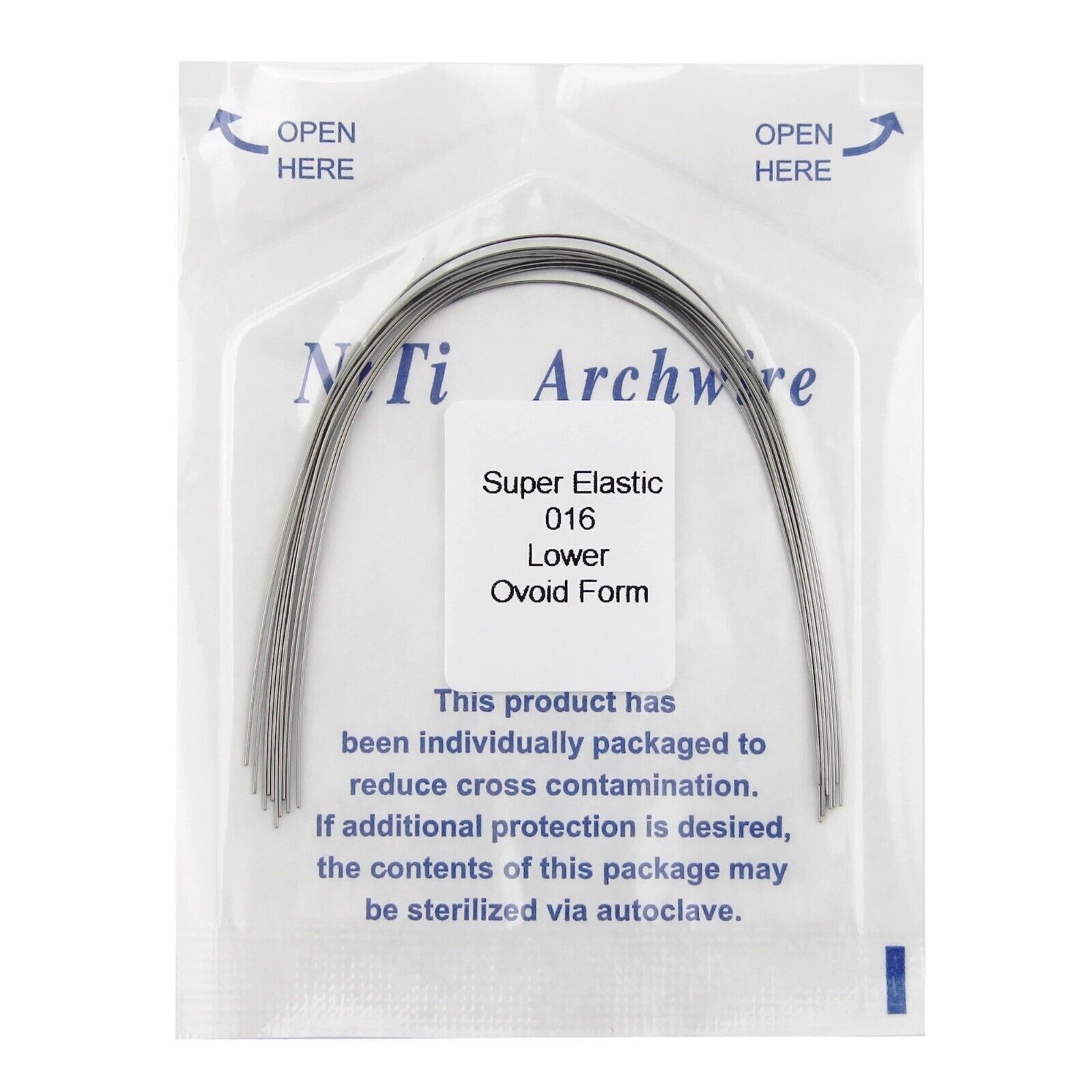10 Pcs Dental Orthodontic Arch Wire Rectangular Round Niti Super Elastic Natural