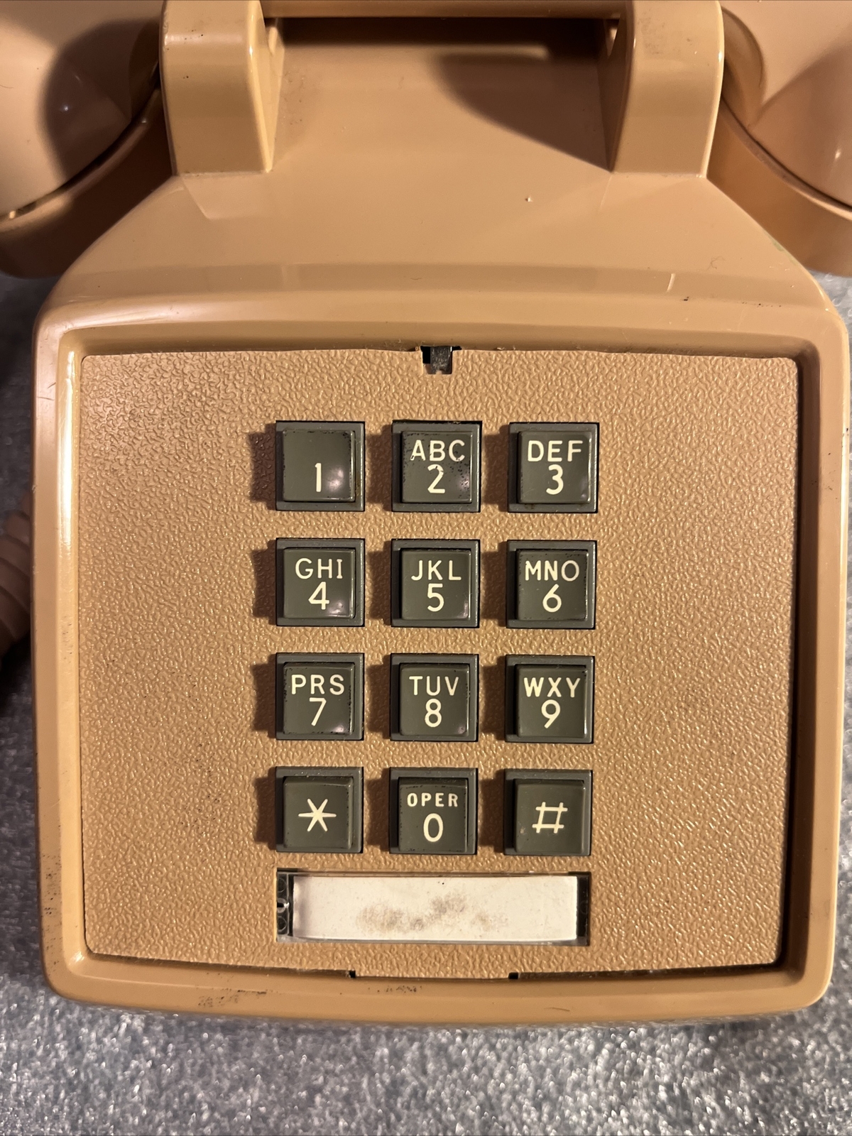 ITT RFC-SLT Light Beige Vintage Push-button Dial Defense Telephone (Tested)