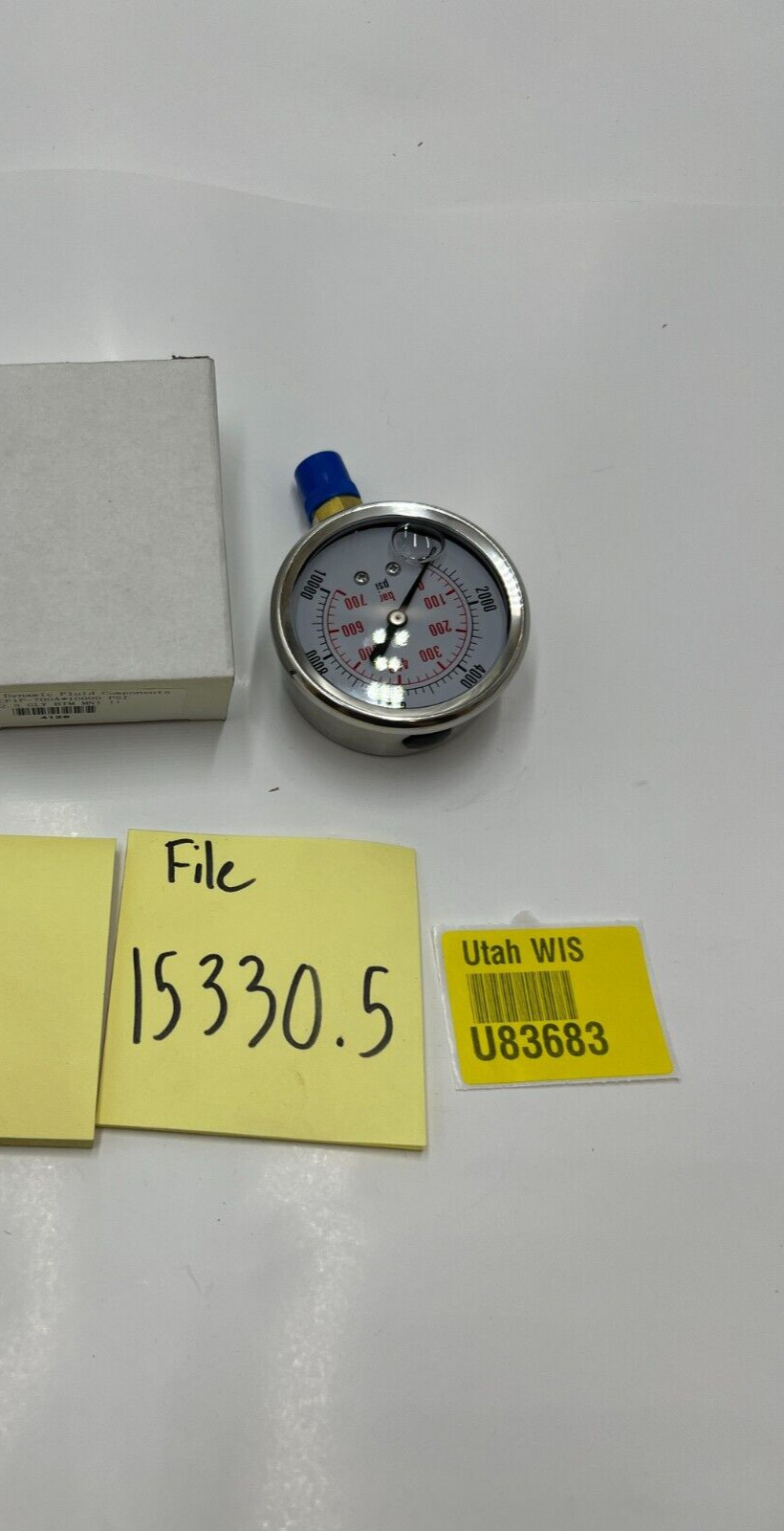 Dynamic Fluid Components Pressure Gauge 0-10000psi 0-700bar 2.5″ CF1P-700A