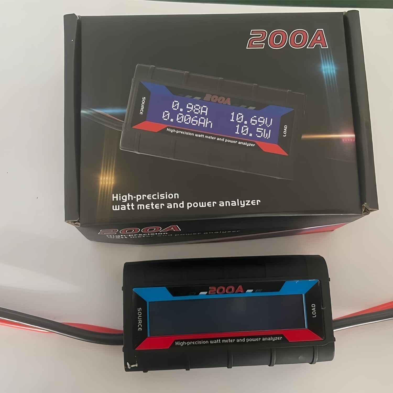 200A Digital LCD Watt Meter for Solar Panels & Wind Turbines – Backlit Display