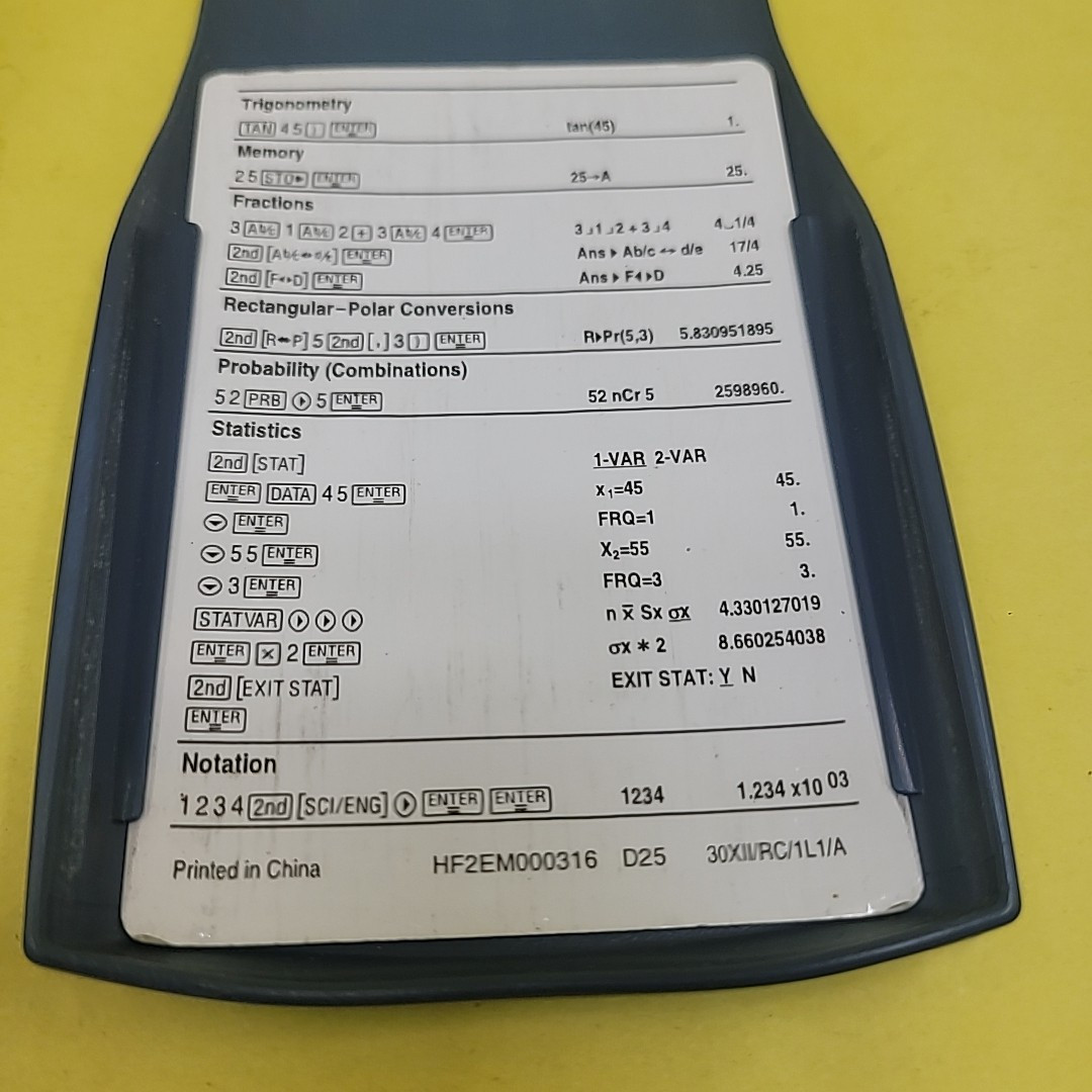 Texas Instruments TI-30X IIS Two-Line Scientific Calculator BLACK W/ BLUE COVER