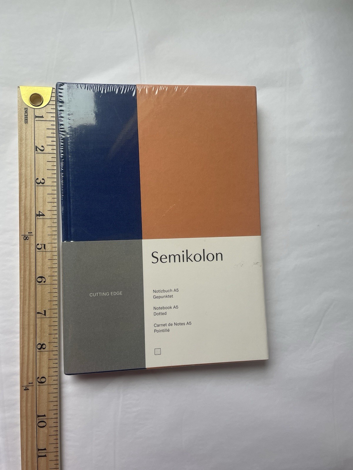 Semikolon A5 Dotted Pages Hardcover Notebook Journal Peach Blue New Sealed