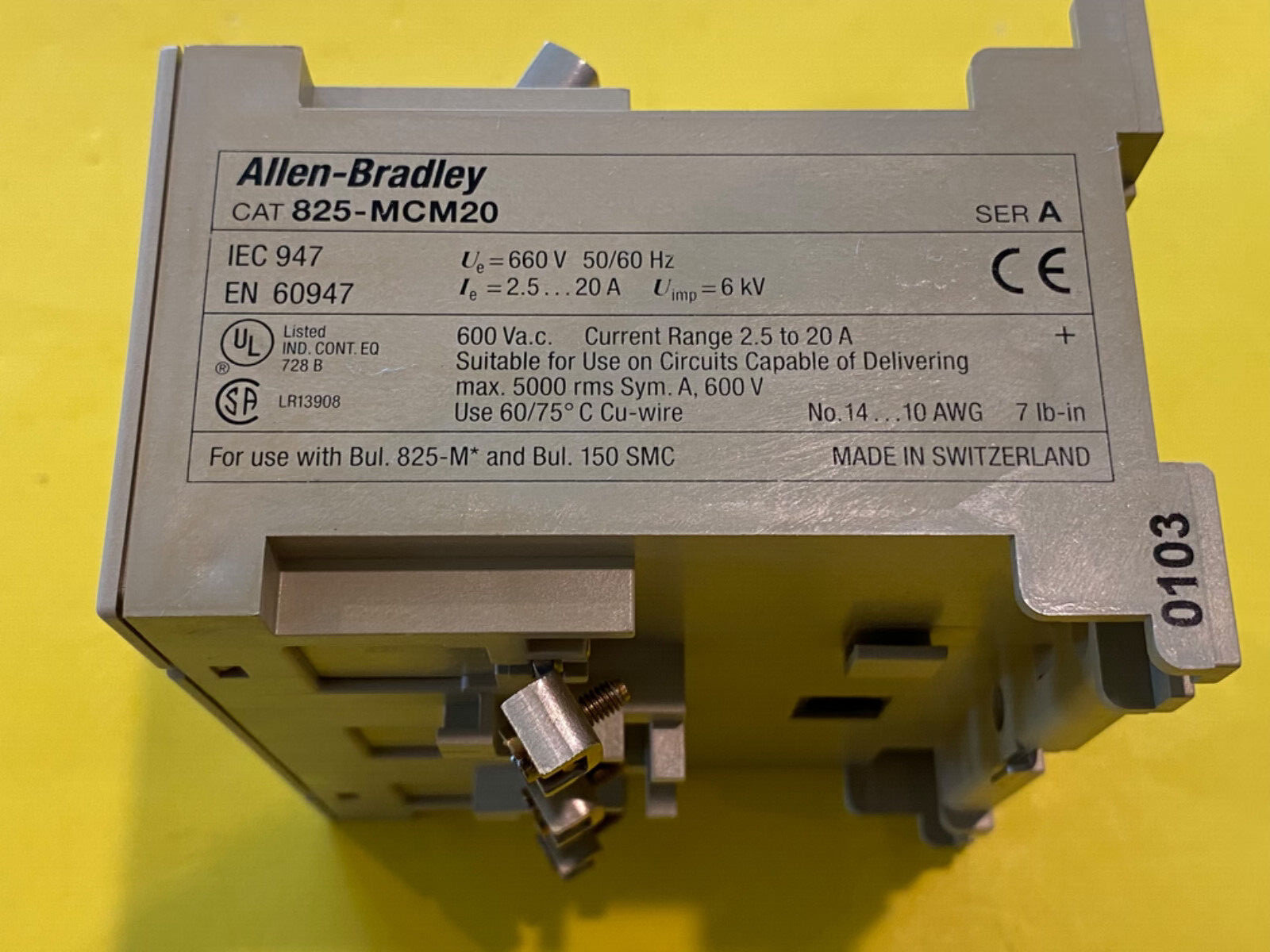 Allen-Bradley 825-MCM180 Ser. A Current Converter Free US Shipping