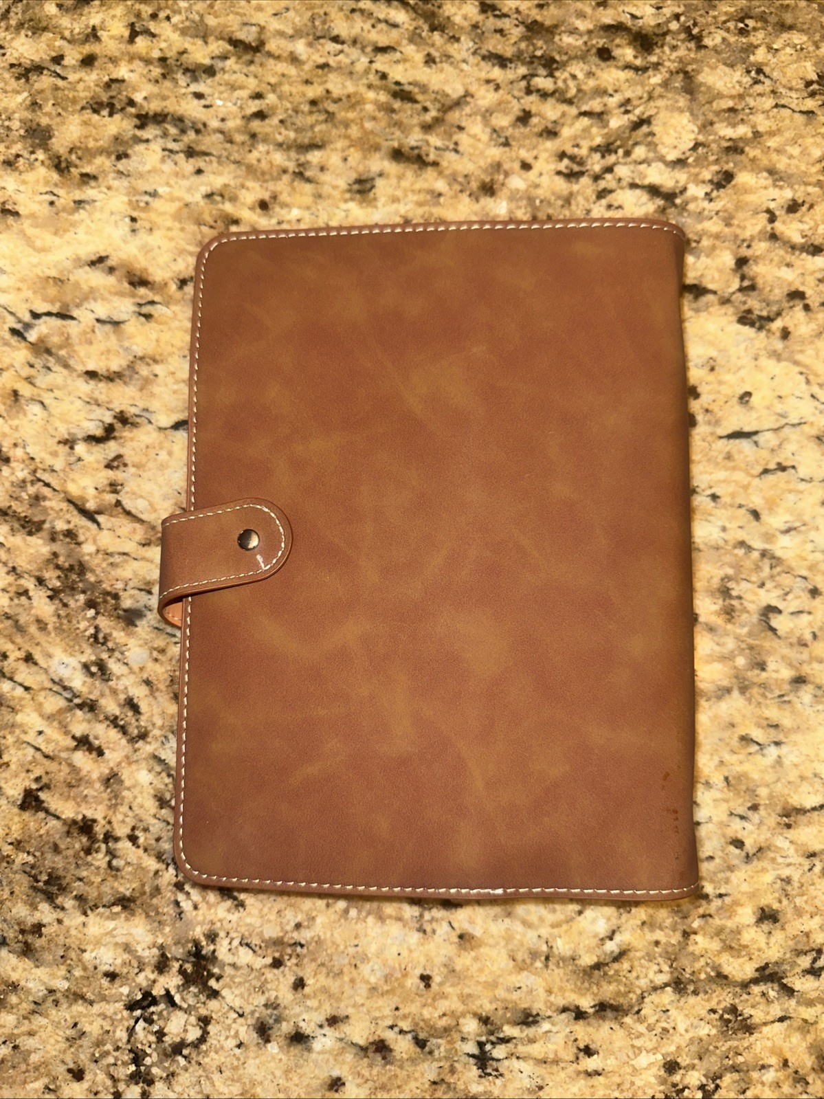 Vegan Leather Brown Diary/notebook With Plastic Pockets. Refillable