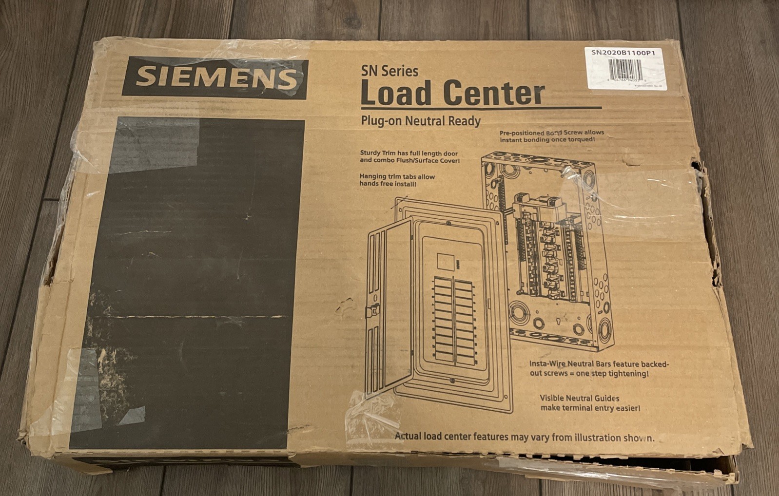 Siemens SN2020B1100P1 100A Main Breaker Plug-On Neutral Load Center 20 Spaces