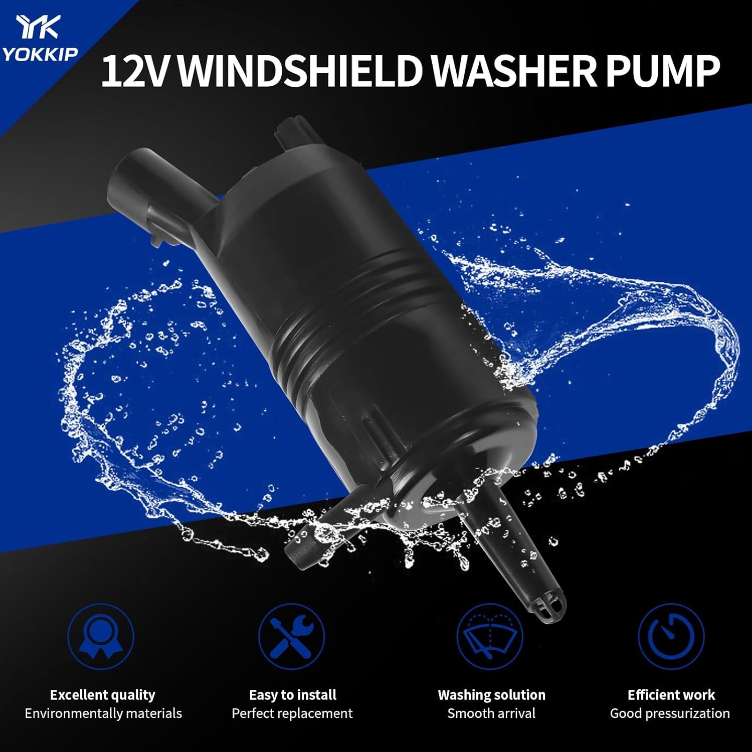 Front Windshield Washer Pump with G Color: Replacement for – Chevy, Buick, GMC