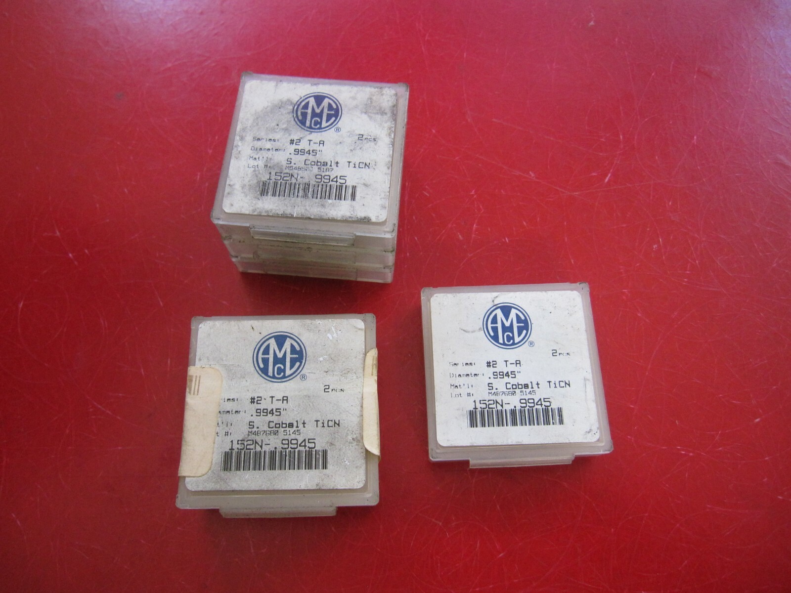 (1 box of 2) .9945″ AMEC series #2 T-A 152N-9945 S. Cobalt TiCN drill inserts