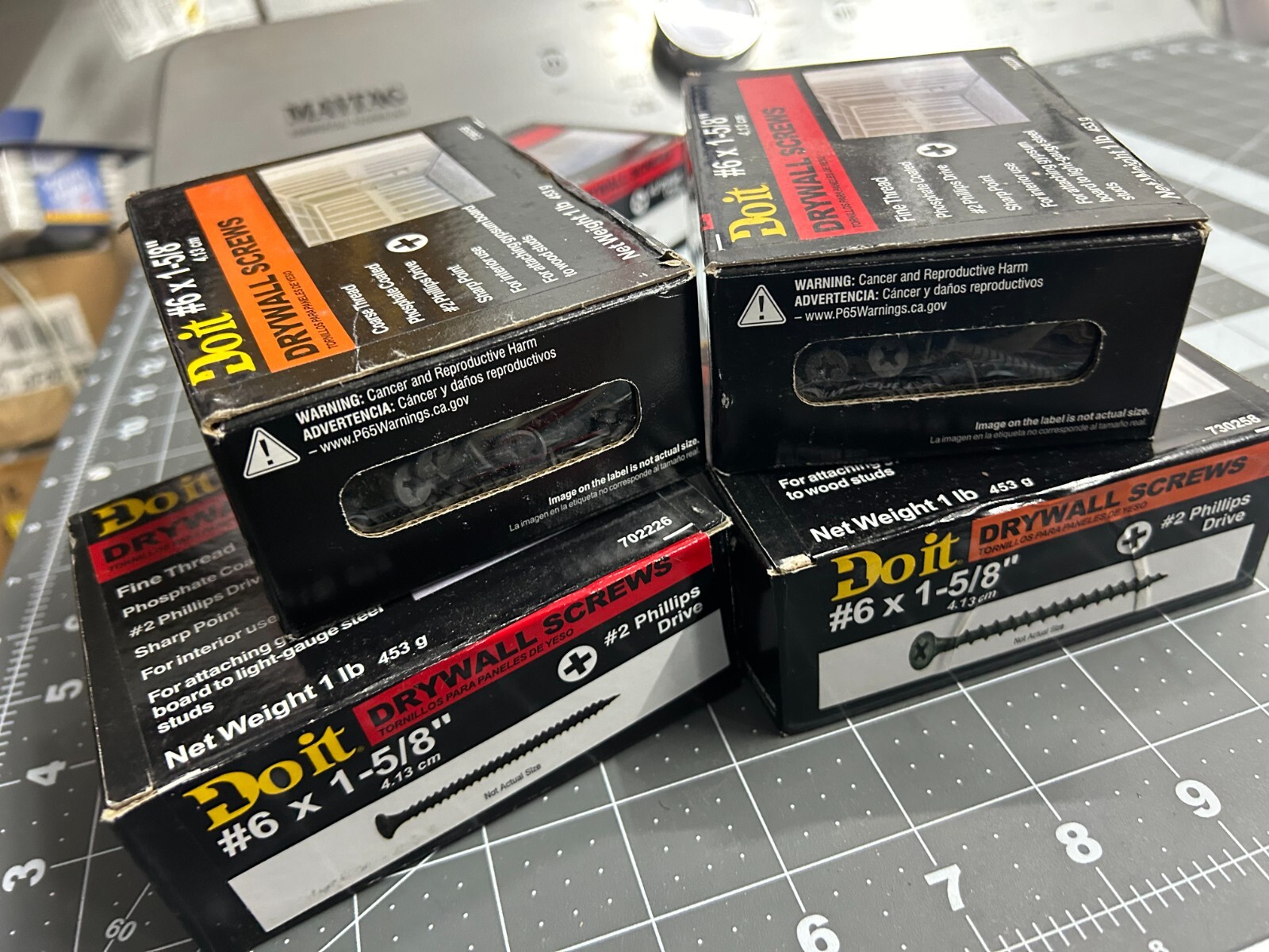 NOS 5-pounds LB Do It Best #6 x 1-5/8″ Fine Thread Phillips Head Drywall Screws