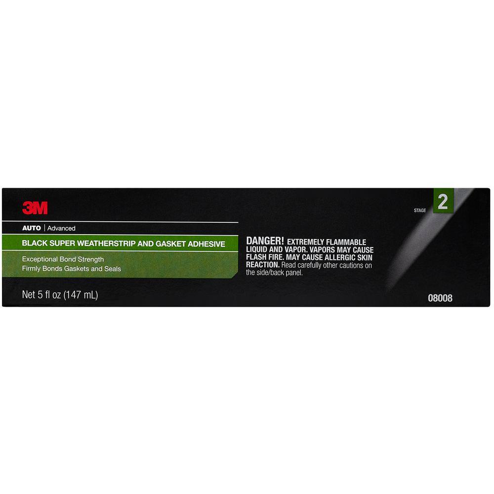3M 08008 5 fl. oz. Super Weatherstrip and Gasket Adhesive in Black