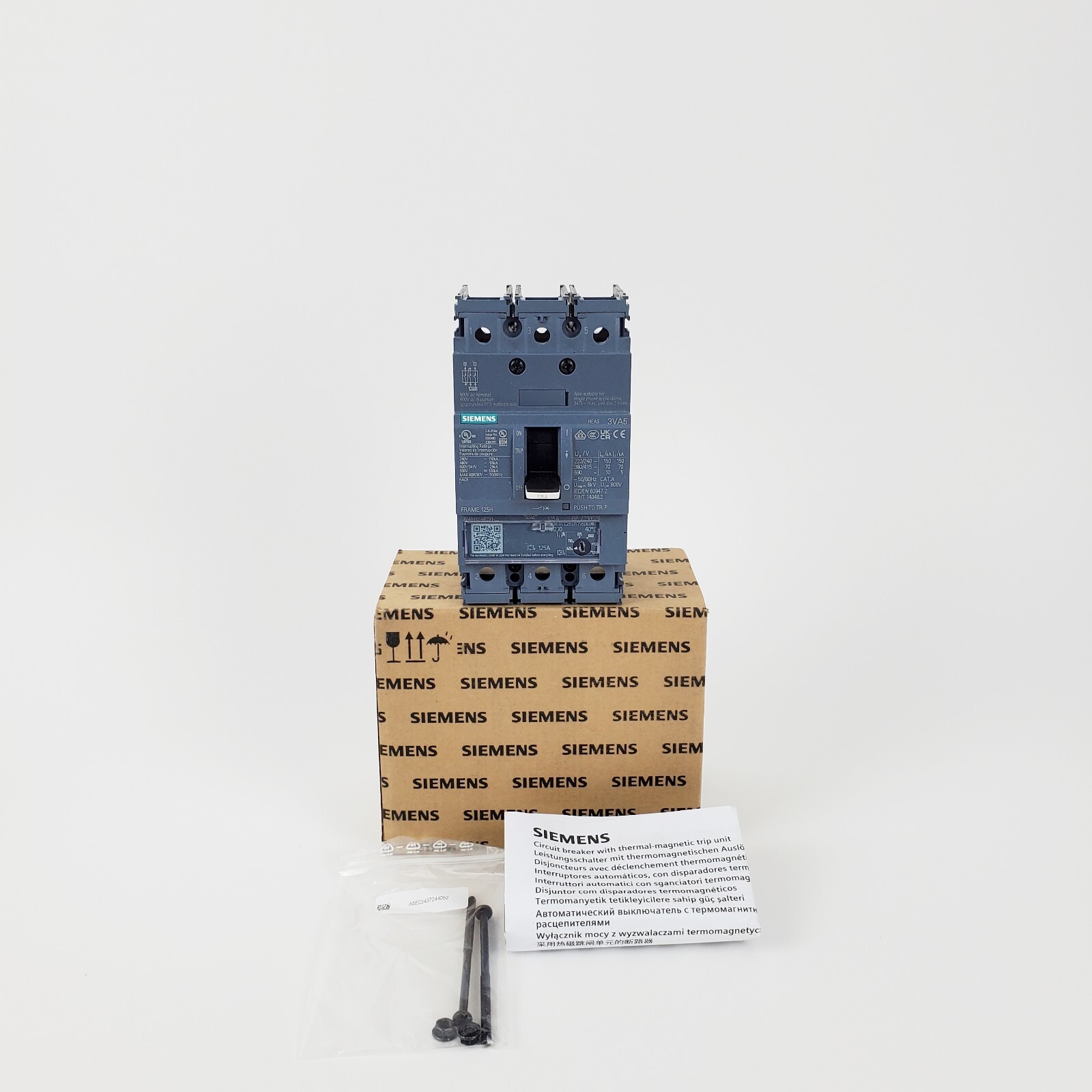 Siemens 3VA5112-6EC31-0AA0 3-Pole 125A Circuit Breaker , New!