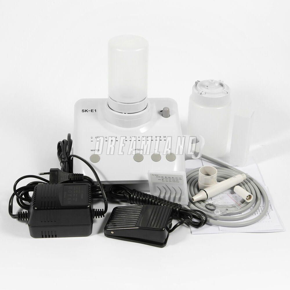 SK-E1 Dental Ultrasonic Electric Scaler 2*Water Bottles Fit Cavitron EMS Tips