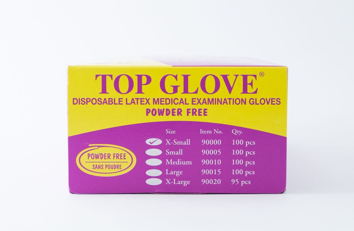 Disposable Latex Medical Dental Examination Gloves Powder Free Various Sizes