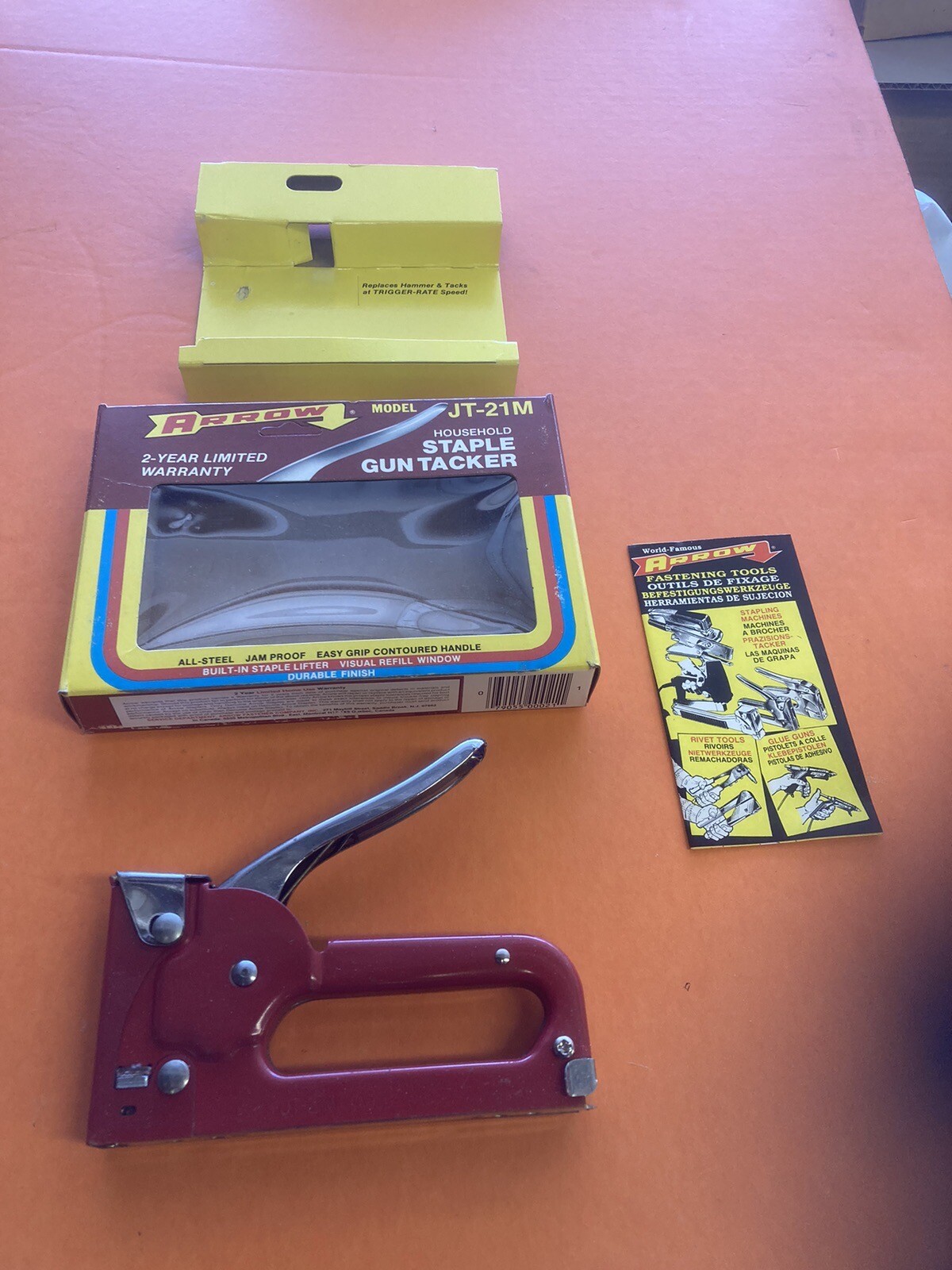 VINTAGE ARROW Staple Gun Model JT-21M All Steel USA*********BIG BLOW OUT******
