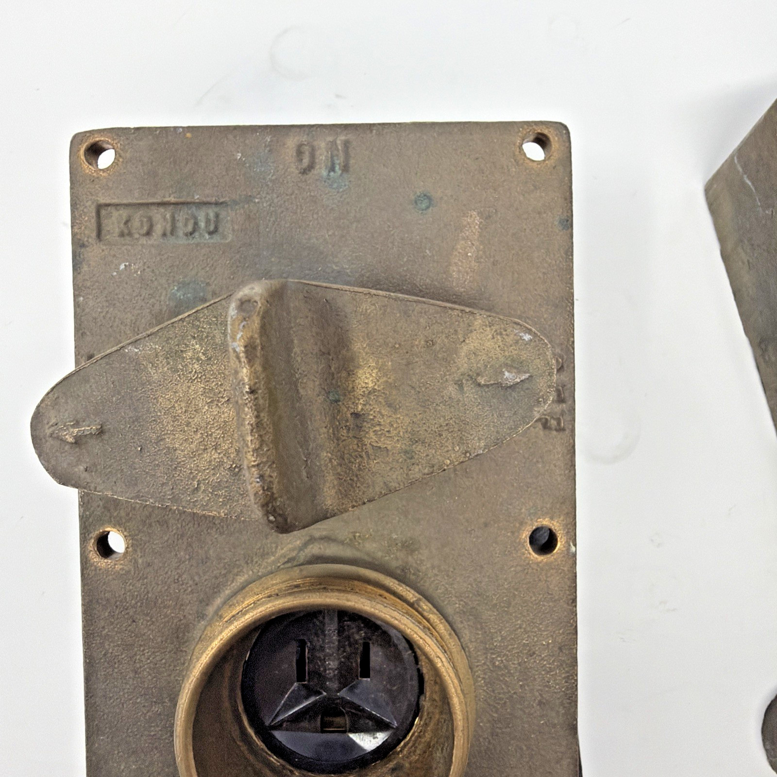 Vintage KONDU Bronze Watertight Surface Mount Rotary Switch Box Marine