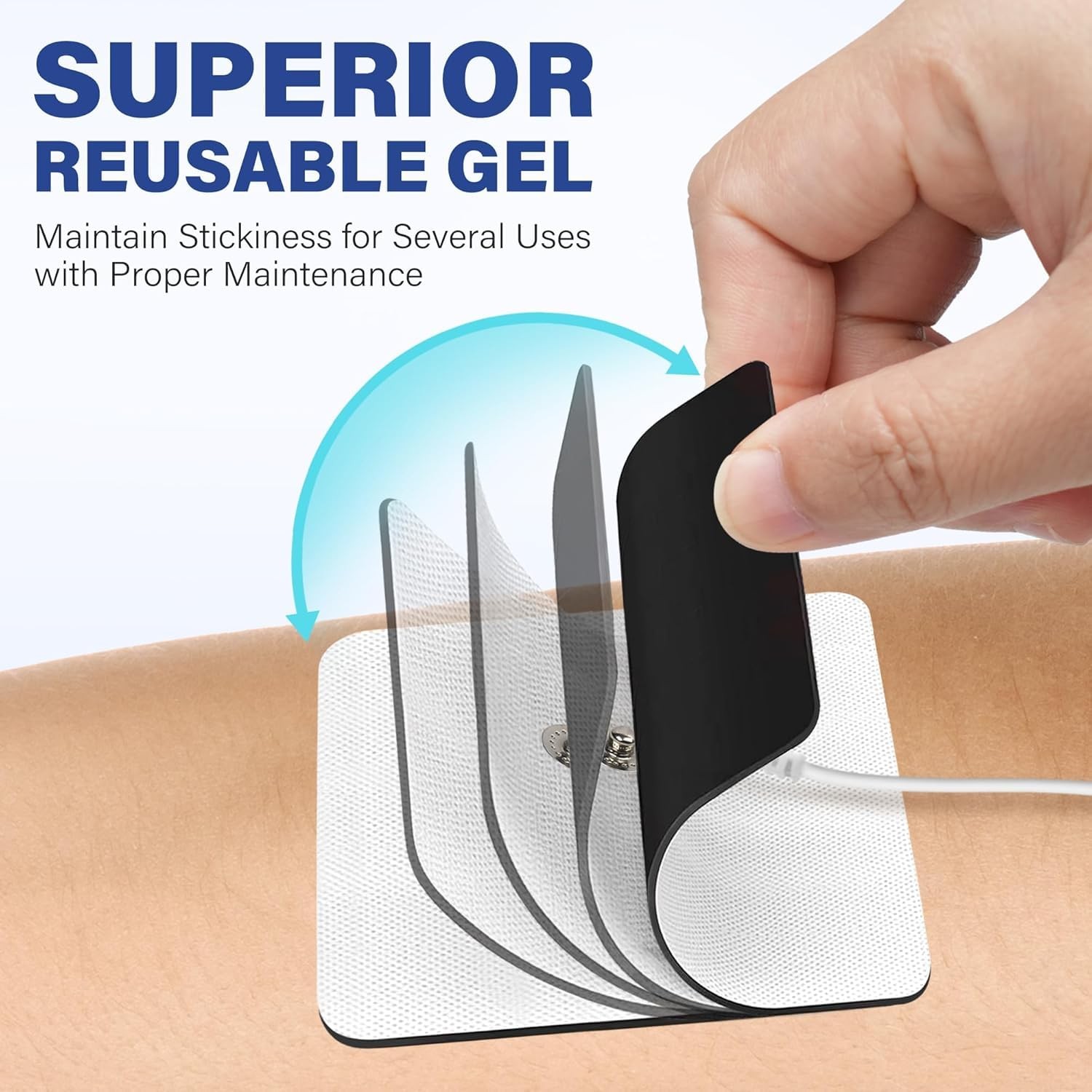 TENS Unit Electrode Pads, 20PCS 2″x2″ Adhesive Electrodes Unit…