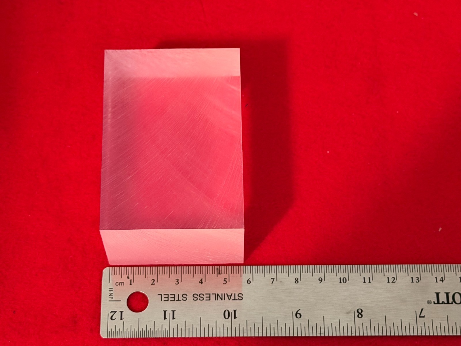 Bicron BC412 Plastic Scintillator Block 4cm X 8cm X 2.25″