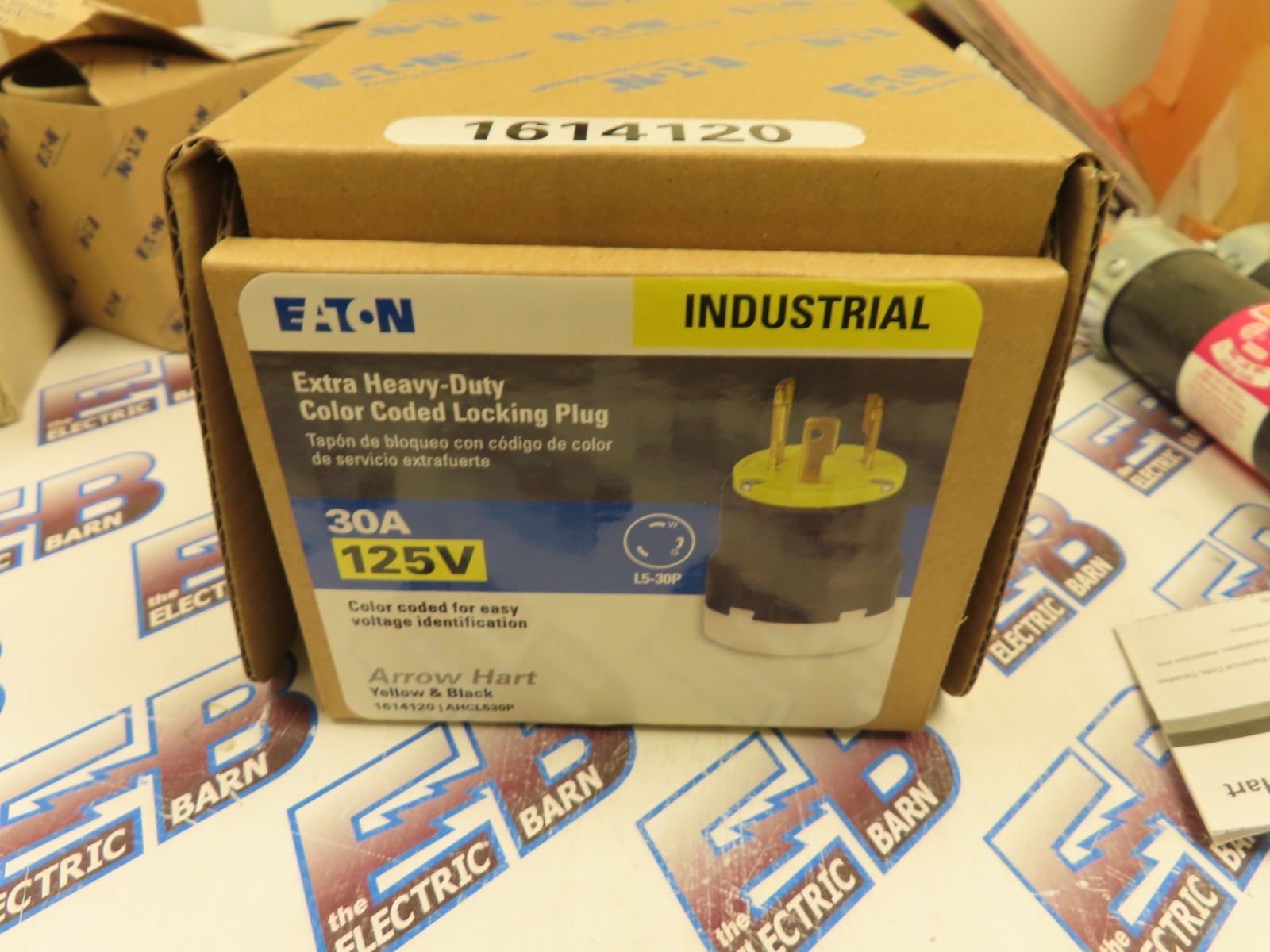 Eaton AHCL530P Plug (BOX OF 6) 30A 125V 2P3W Twistlock Yellow L5-30P -NEW-B