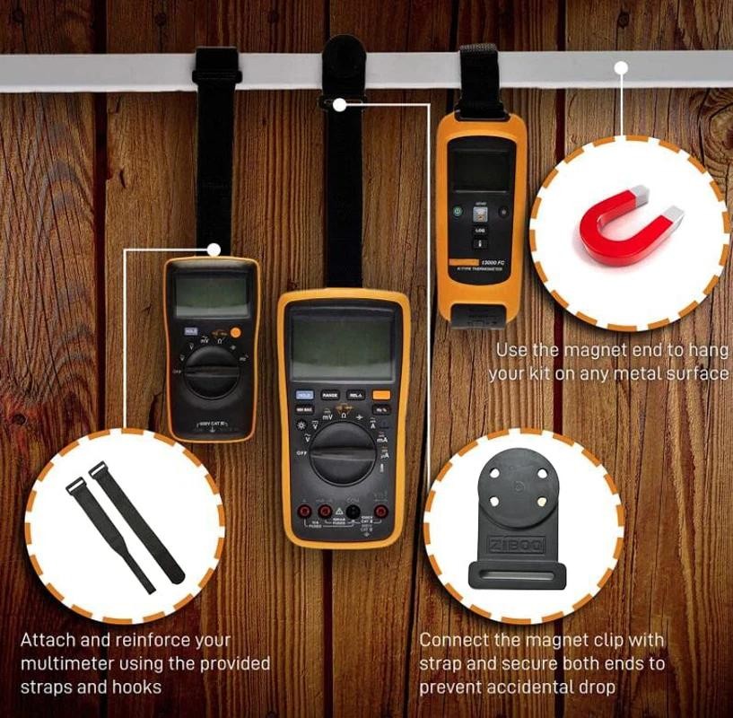 Ziboo Zb-tpak Multimeter Meter Hanging Strap Kit for Fluke Meters 15b+ 17b+ 1…
