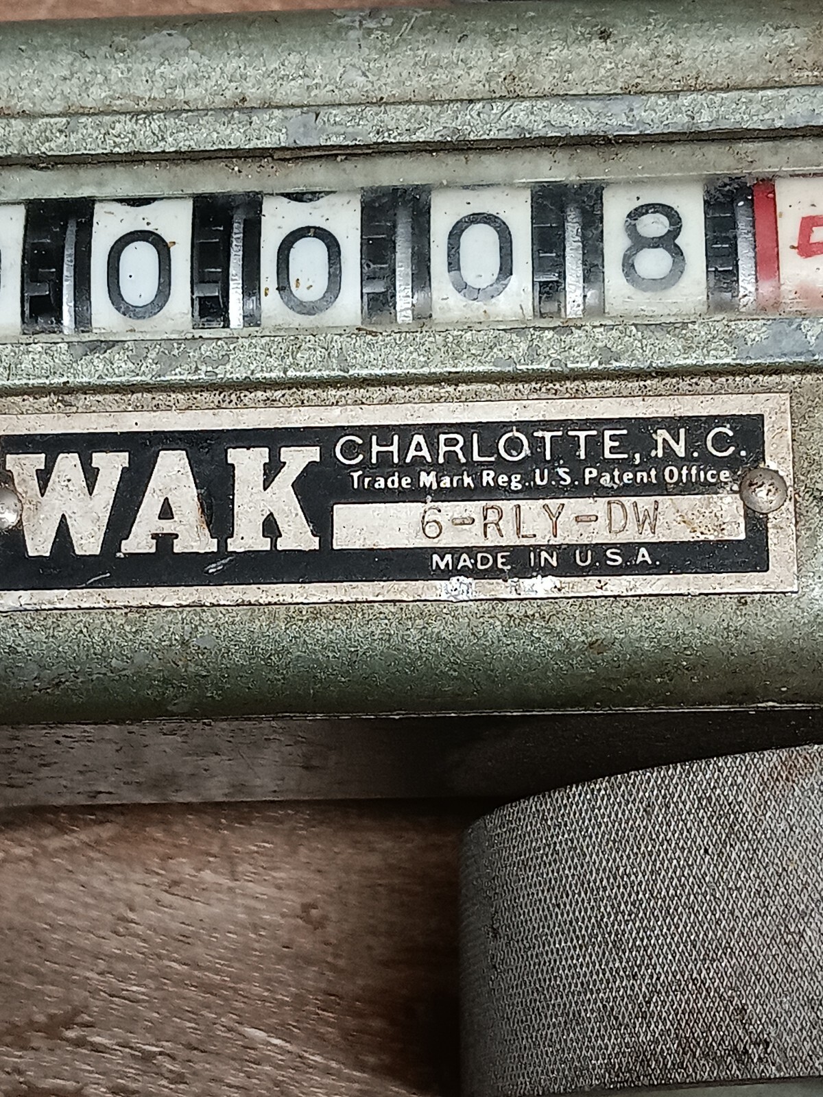 Vintage Fabric WAK 6-RLY-DW Analog Mechanical Counter 6RLYDW Steam Punk