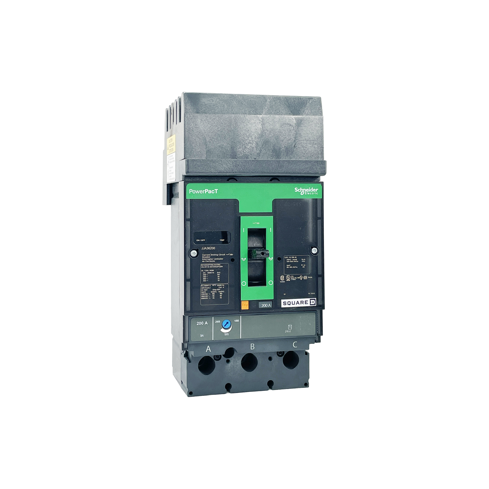 NIB – SQUARE D – JJA36200 – MOLDED CASE Circuit Breaker, 200A, 600V, 3 Poles