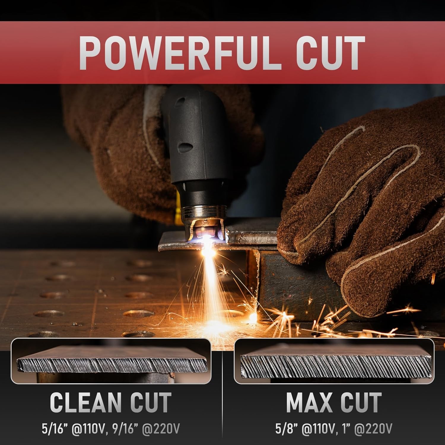 YESWELDER 65A Non-HF Pilot Arc Plasma Cutter 110/220V 4in1 Cutting/Gouging Mark