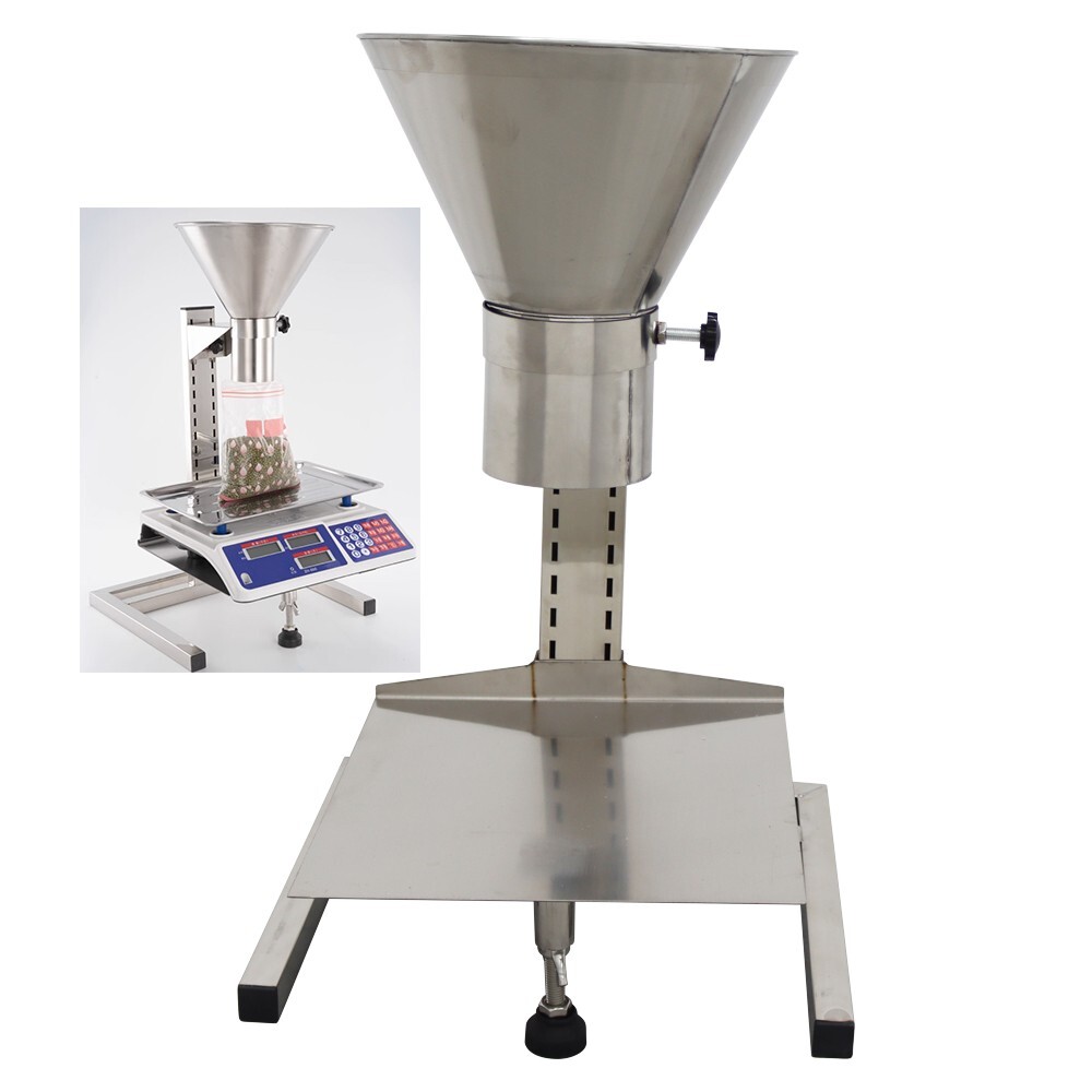 Manual Feeding Hopper Filling Platform Funnel w/Support Stand Adjustable Height