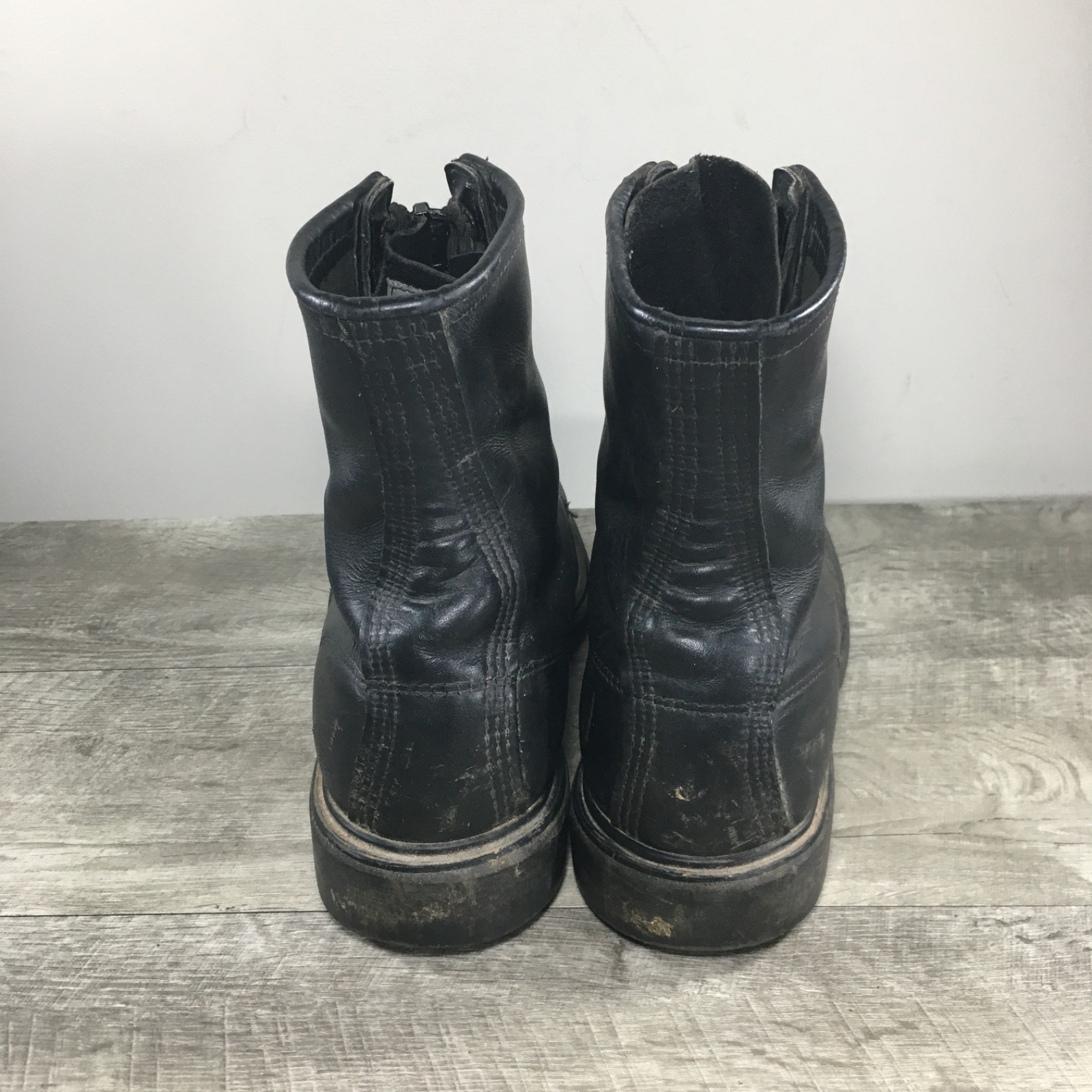 Red Wing 4473 Firefighter Fire Zip Up Logger SuperSole Boots Steel Toe Size 9.5