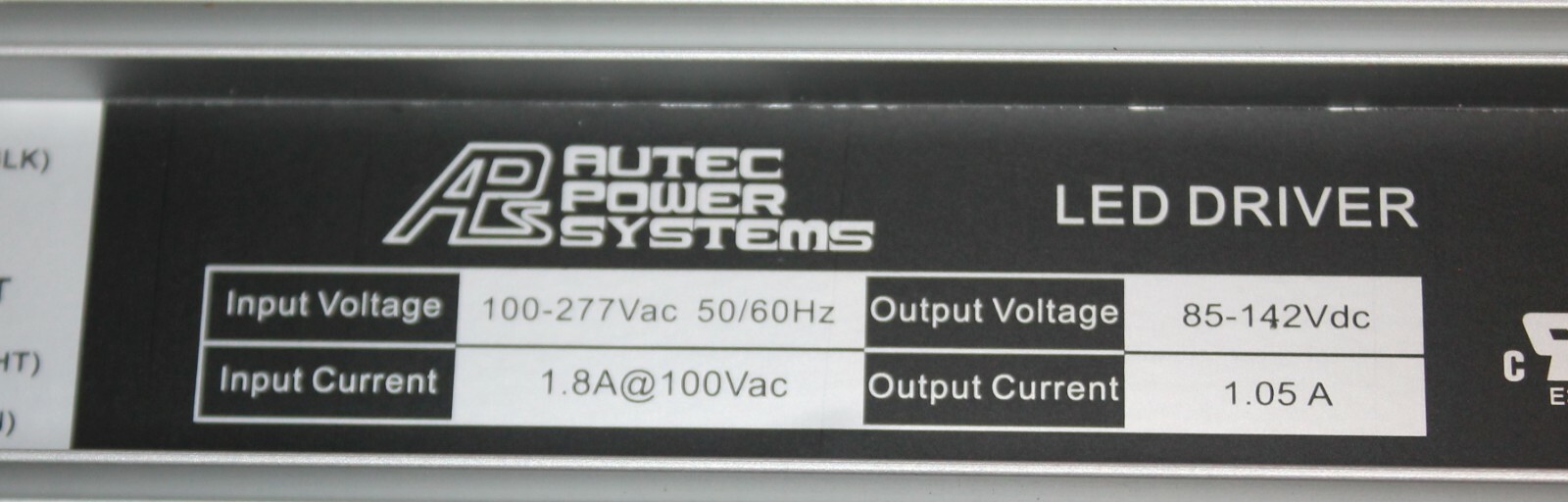Autec LED Driver LEDWC-150s105ST 150 watt 100-277 Vac 5-/60hz 85-142 Vdc NEW